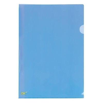 Pasta l A4 DAC Pasta L-A4 0,15 em Polipropileno Incolor Formato A4 Pacote 10 Unidades Azul