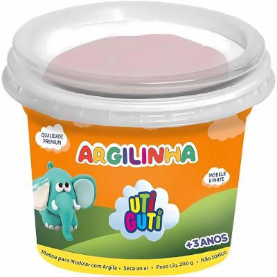 Massinha para Modelar Uti Guti Argilinha Macia e Levemente Aromatizada 200G 01 Unidade Sortido