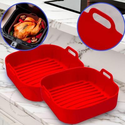 Kit 2 Formas de Silicone OEM Kit 2 Forma de Silicone Air Fryer para Fritadeira Antiaderente 20cm