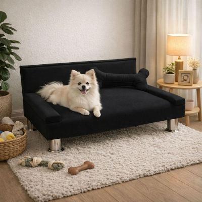 Cama Pet Pallazio para Cães e Gatos 60x40cm com Almofada de Osso Preto