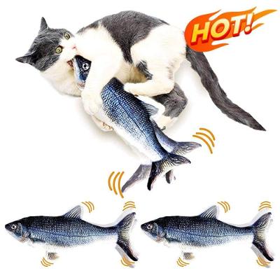 Brinquedo para Pets OEM Peixe Elétrico Recarregável para Gato e Cão Pelúcia Amarelo 28cm 1 Unidade