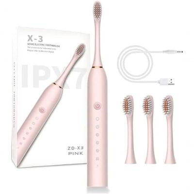 Escova de Dente Elétrica Sônica Recarregável Aquilae para Higiene Bucal com 6 Modos IPX7 Até 42000