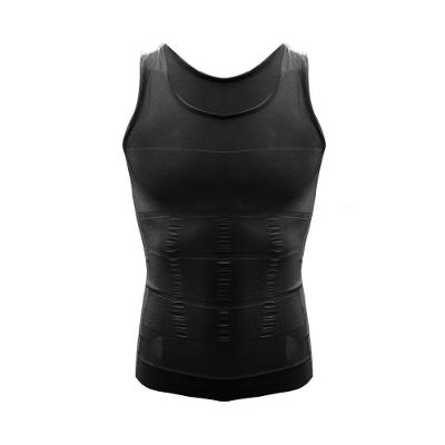 Cinta Modeladora Masculina Slim Regata Compressão Abdômen e Postura Preto Tamanho l