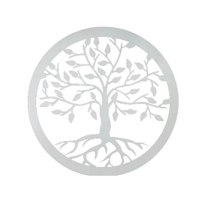 Mandala Decorativa Árvore Raízes em MDF 3MM 30 cm Branco para Decoração Trovarelli Móveis