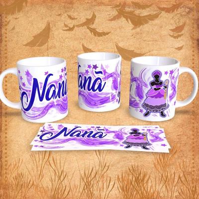 Caneca de Porcelana Orixás Nanã 325ML para Presente, Uso Diário e Decoração Religiosa Outras Marcas