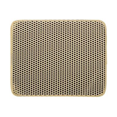 Tapete Higiênico para Gato OEM EVA Coletor de Areia Lavável Dupla Camada Cáqui 45 X 60CM 1 Unidade