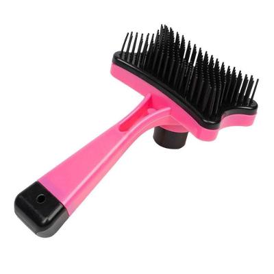 Rasqueadeira para Pets OEM Autolimpante para Cachorro e Gato Plástico Rosa 7cm X 4cm 1 Unidade