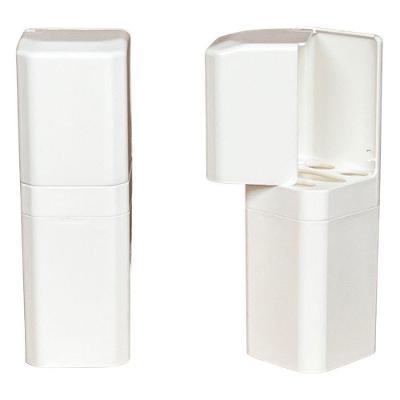 Porta Escovas e Creme Dental com Encaixe Adesivo OEM em Plástico Branco para Organização de Higiene