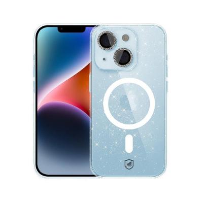Capa para Celular Gshield Iphone 14 com Proteção Contra Impactos Magsafe Glitter Transparente 1