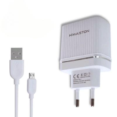 Carregador Turbo H'maston Y39-1-V8 para Carregamento Rápido 48W 9.1A USB e USB-C PD 3.0 Branco 01