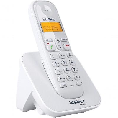 Telefone sem Fio Intelbras TS 3110 com Identificador de Chamadas Digital e Display Luminoso Branco