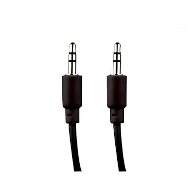 Cabo de Áudio Evus C-042 para Som Estéreo com Plugs P2 3,5MM e Conector Níquel 1M Preto
