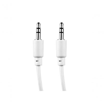 Cabo de Áudio Evus C-014 Estéreo com Plug P2 3,5MM em Ambas as Extremidades 1M Branco