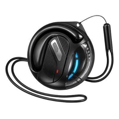 Fone de Ouvido Bluetooth Esportivo Open Ear MDM Pingente com Tecnologia 5.3 Preto