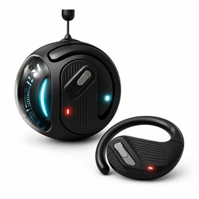 Fone de Ouvido sem Fio MDM Fone Pingente Mãos Livres Bateria 7h Bluetooth Preto
