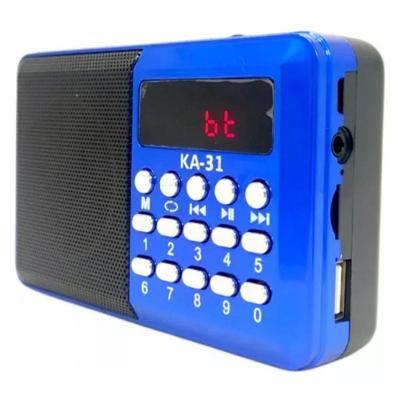 Rádio Retrô Bluetooth OEM KA-31 FM Recarregável Potência 3W Conectividade 5.0 Azul