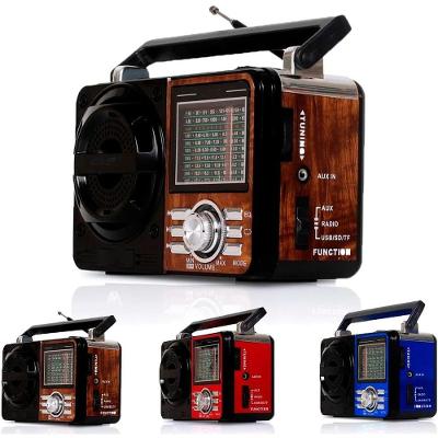 Rádio Portátil Lelong LE-610 AM-FM com Bluetooth USB SD MP3 Bivolt com Lanterna Vermelho