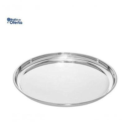 Bandeja para Servir de 45cm para Alimentos em Aço Inox AISI 430 para Cozinha Inox Premium Colchões