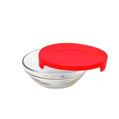 Jogo Tigelas Bowls de Vidro 5 Peças 135-200-400-550-1000ML Vermelho com Tampas Jocenter