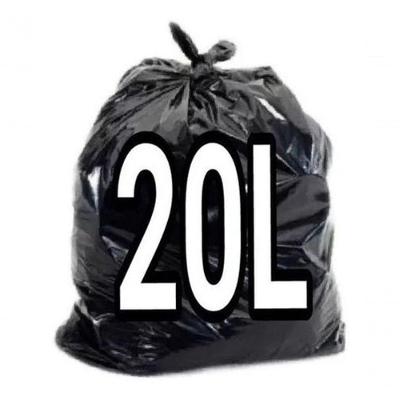 Saco de Lixo 20 Litros 1º Linha 100% Reciclado 45x55 cm Preto Higipack