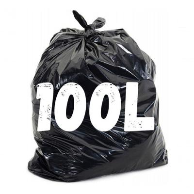 Saco de Lixo 100L P3 Reforçado para Descarte de Resíduos Preto Higipack