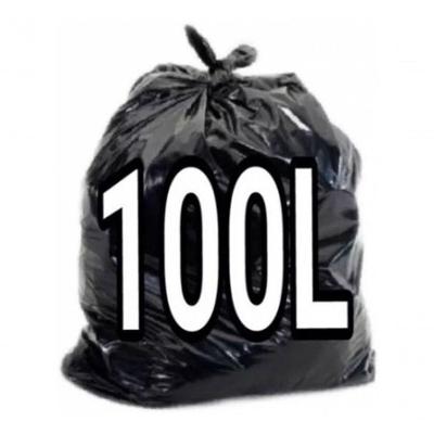 Saco de Lixo 100 Litros Super Resistente para Descarte de Resíduos Preto Higipack
