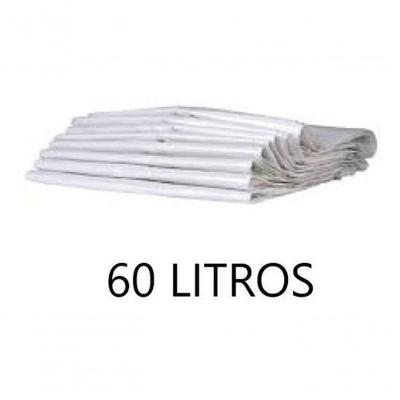 Saco de Lixo Branco 60 Litros para Descarte Doméstico Pacote com 100 Unidades Higipack