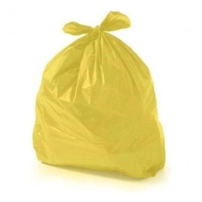 Saco para Lixo 100L Comum 100 Unidades em Polietileno Amarelo para Uso Doméstico e Comercial