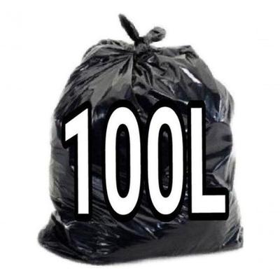 Saco para Lixo 100 Litros Reforçado para Resíduos Pesados Uso Profissional Preto Higipack
