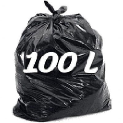 Saco para Lixo 100 Litros Reforçado P6 para Descarte de Resíduos Preto com 50 Unidades Higipack