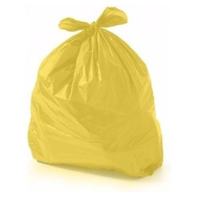 Saco para Lixo 100 Litros Comum 100 Unidades Amarelo para Uso Doméstico e Comercial Higipack