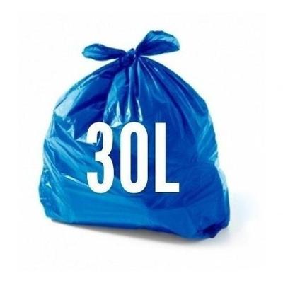 Saco para Lixo 30 Litros para Descarte Azul Higipack Pacote com 50 Unidades