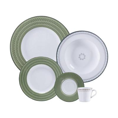 Aparelho de Jantar Zenith 20 Peças Porcelana Decorada para 4 Pessoas Tramontina