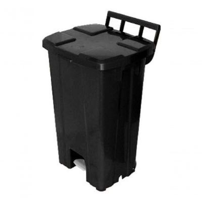 Cesto Lixeira com Rodas e Pedal 100L Polipropileno para Uso Comercial Industrial Higipack