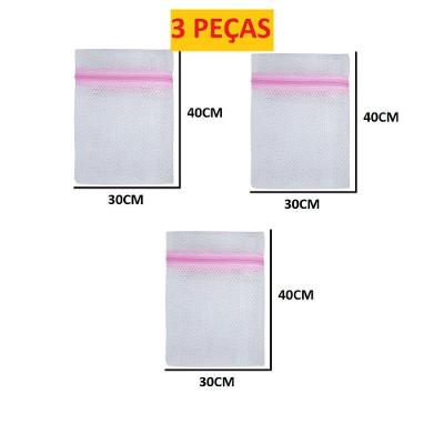 Kit Saco Lava Roupa Fácil para Peças Íntimas Delicadas em Poliéster com Zíper para Máquina OEM