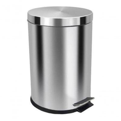 Lixeira com Pedal 30L Aço Inox com Balde Interno Removível para Cozinha e Escritório Inox