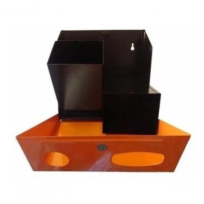 Lixeira Coletora para Pilhas e Baterias Modelo Coletor com Abertura Manual Laranja e Preto Higipack