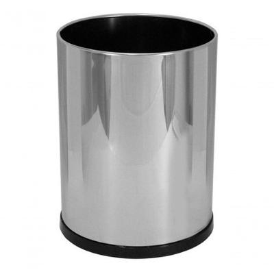 Lixeira Cesto Lixo em Aço Inox sem Tampa 13 l Telada Inox para Home Office e Comercial Higipack