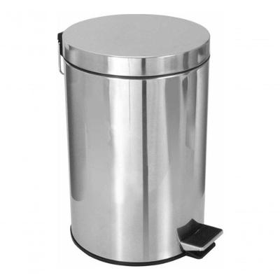 Lixeira PI12 12L em Aço Inox com Pedal para Uso Residencial Ou Comercial Inox