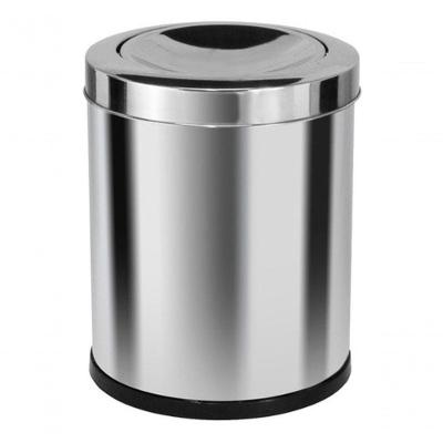 Lixeira Tampa Meia Esfera 13L em Aço Inox para Ambiente Residencial Inox