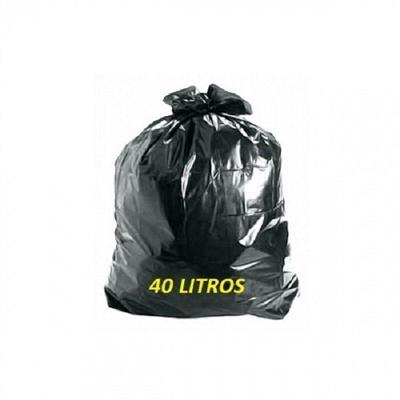 Saco de Lixo Económico 40L 60x65CM Reforçado em Polietileno Reciclado com 50 Unidades Higipack