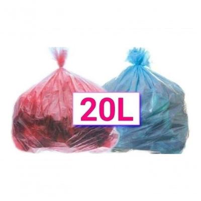 Saco de Lixo Colorido 20l 50 Unid Aroma de Talco 20L Azul e Rosa Higipack