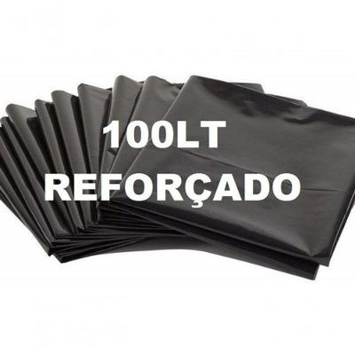 Saco para Lixo Saco de Lixo Reforçado 100 LTS C-100 Unids 100 LITROS Até 25 kg Preto Higipack