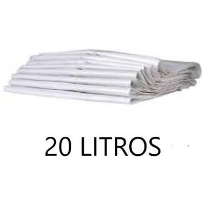 Saco para Lixo Saco de Lixo Branco 20 Litros - Pacote com 100 Und. Reforçado Branco Higipack