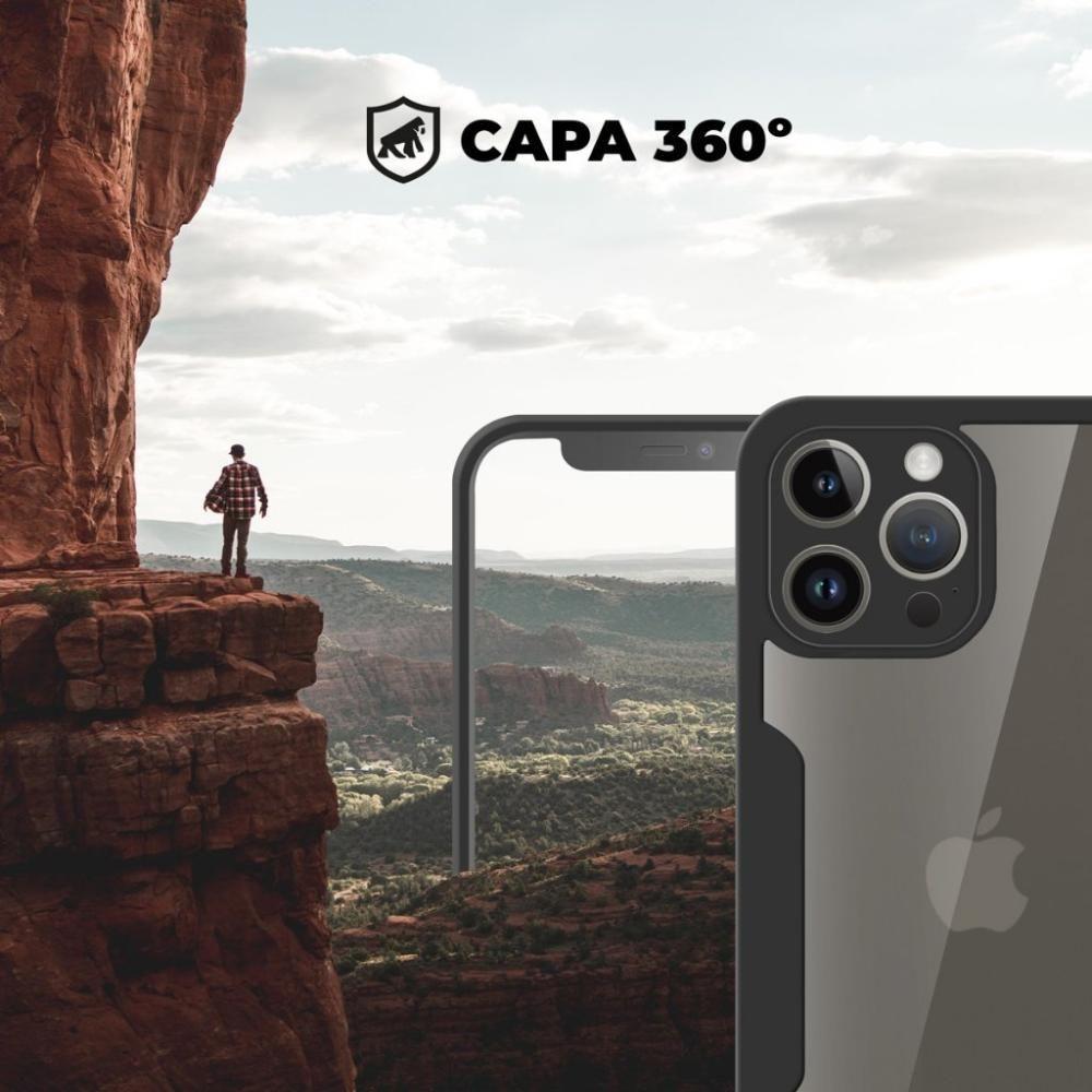 Capa 360 Para Iphone 13 Pro - Preta - Frente E Verso- Gshield - 2