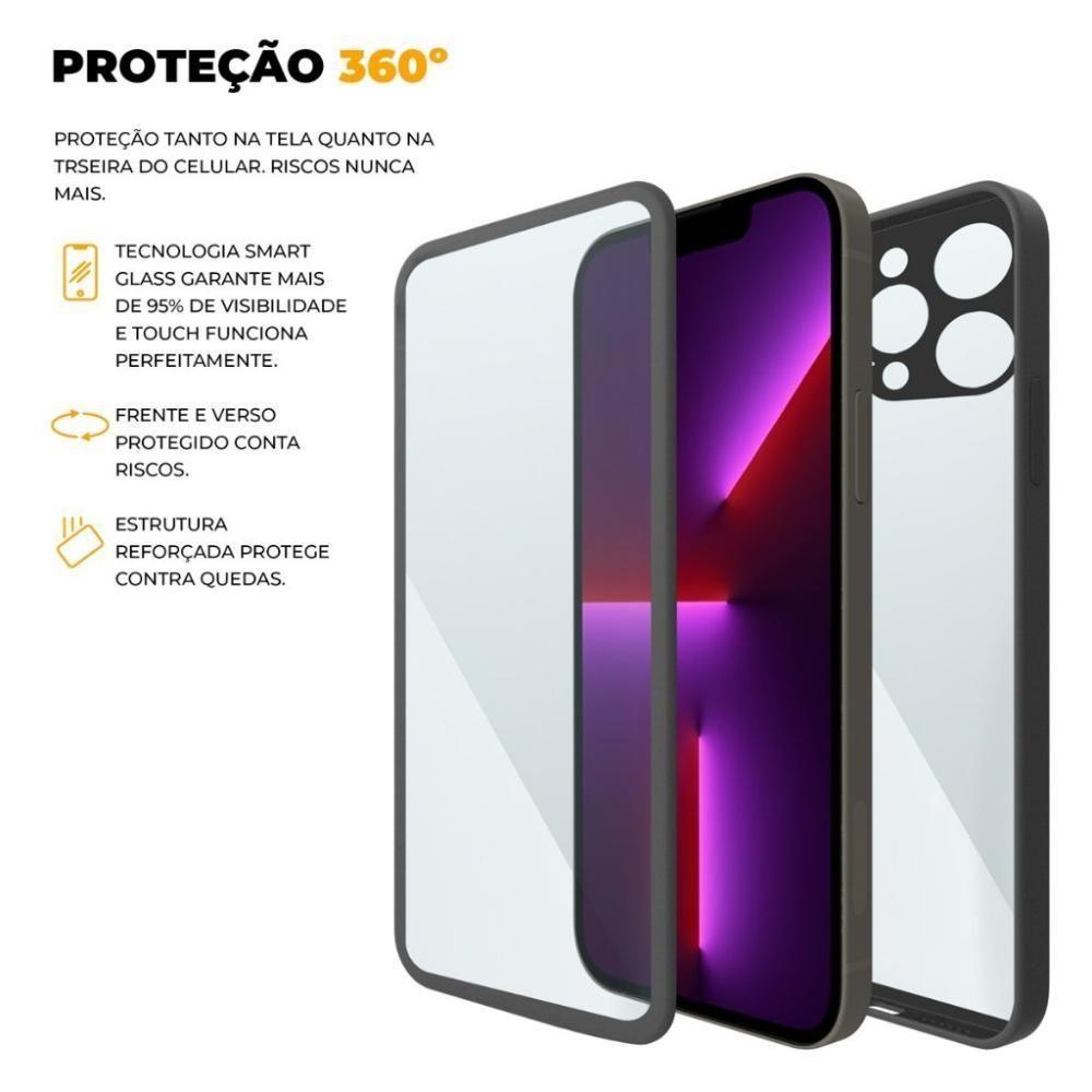 Capa 360 Para Iphone 13 Pro - Preta - Frente E Verso- Gshield - 4