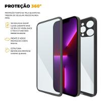 Capa 360 Para Iphone 13 Pro - Preta - Frente E Verso- Gshield