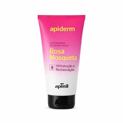 Loção Hidratante Corporal Rosa Mosqueta com Colágeno e Toque Suave 190g Rosa Apinil