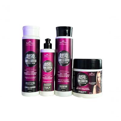 Kit de Produtos Capilares Liso Imediato Redutor de Volume e Anti Frizz com Hidratação Profunda Bell