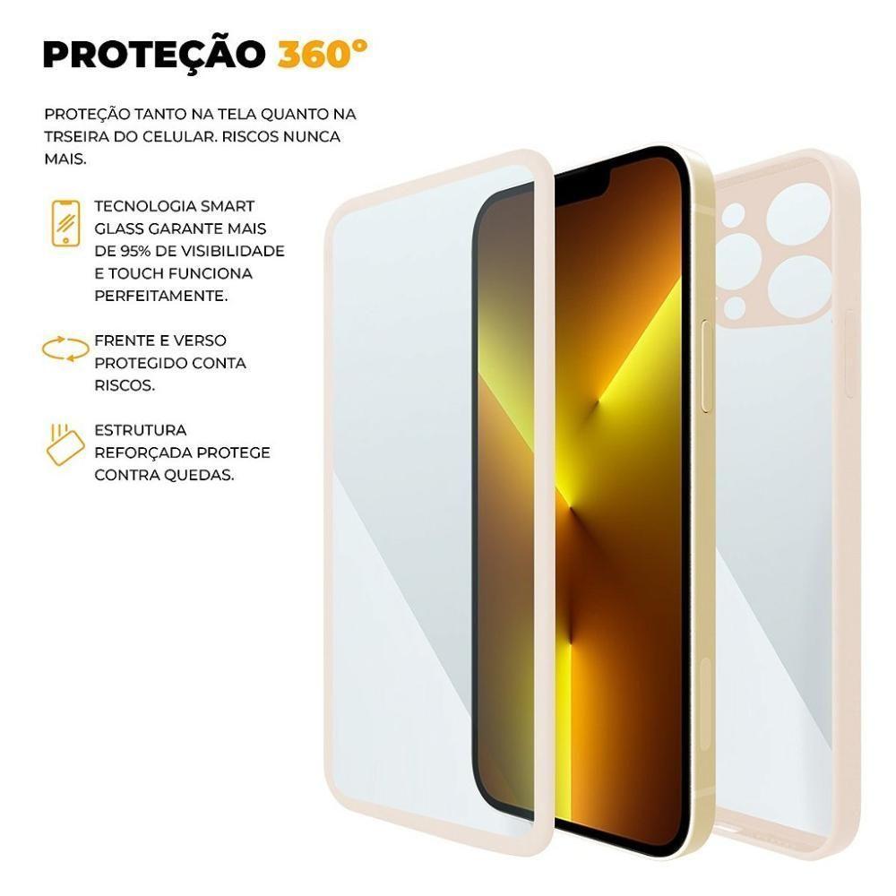 Capa 360 Para Iphone 13 Pro Max - Rosa - Frente E Verso- Gshield - 4